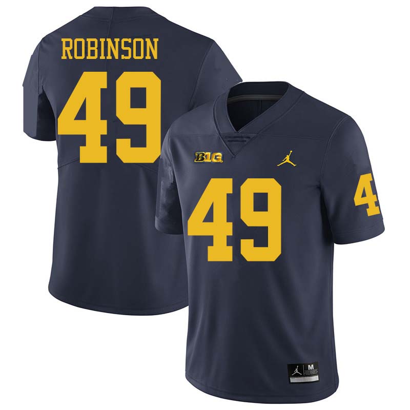 Jordan Brand Men #49 Andrew Robinson Michigan Wolverines College Football Jerseys Sale-Navy